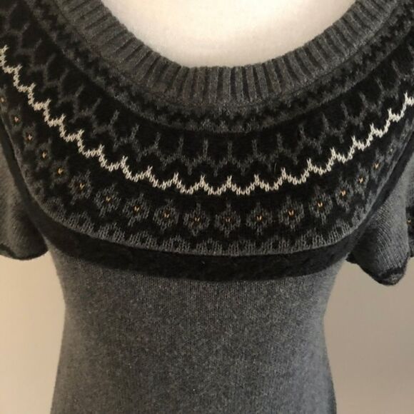 BCBG MaxAzria Gray Short-sleeve Sweater Dress - Size M - Picture 2 of 6